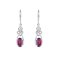 925 Sterling Silver Earrings with Garnet