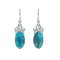 925 Sterling Silver Earrings with Turquoise and Sky Blue Topaz