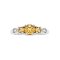 925 Sterling Silver Ring with Citrine and White Topaz