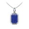 925 Sterling Silver Pendant with Lapiz