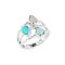 925 Sterling Silver Ring with Multi-Color Stones