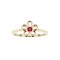 925 Sterling Silver Yellow Gold 18K Plated Ring with Ruby Zoisite
