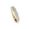 925 Sterling Silver Yellow Gold 18K Plated Ring with White Cubic Zirconia