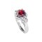 925 Sterling Silver Ring with Garnet