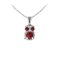 925 Sterling Silver Pendant with Garnet