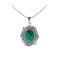 925 Sterling Silver Pendant with Malachite