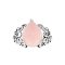 925 Sterling Silver Ring with Pink Opal