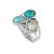 925 Sterling Silver Ring with Multi-Color