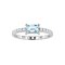 925 Sterling Silver Ring with Sky Blue Topaz and White Topaz