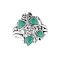 925 Sterling Silver Ring with Malachite