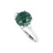 925 Sterling Silver Ring with Azura Malachite and White topaz