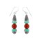 925 Sterling Silver with Turquoise and Red Agate