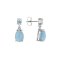 925 Sterling Silver Earrings with Aquamarine & Milky Aquamarine