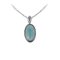 925 Sterling Silver Pendant with Aquamarine