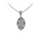 925 Sterling Silver Pendant with Milky Aquamarine