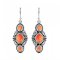 925 Sterling Silver Earrings with Orange Spiny Oyster