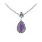 925 Sterling Silver Pendant with Purple Compressed Turquoise