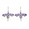 925 Sterling Silver Earrings with Compressed Purple Turquoise