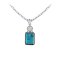 925 Sterling Silver Pendant with Compressed Turquoise and Rainbow Moonstone