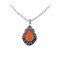 925 Sterling Silver Pendant with Orange Spiny Oyster