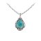 925 Sterling Silver Pendant with Compressed Turquoise