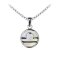 925 Sterling Silver Libra Pendant with Mother of Pearl