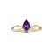 925 Sterling Silver Ring with Amethyst