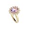 925 Sterling Silver 18K Yellow Gold Plated Ring with Amethyst