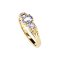 925 Sterling Silver 18K Yellow Gold Plated Ring with Tanzanite