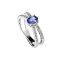 925 Sterling Silver Ring with Tanzanite and White Topaz