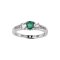 925 Sterling Silver Ring with Emerald