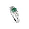 925 Sterling Silver Ring with Emerald