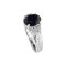 925 Sterling Silver Ring with Black Onyx and White Topaz