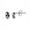 925 Sterling Silver Enamel Skull Earrings