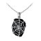 925 Sterling Silver Web Pendant with Black Onyx