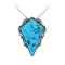 925 Sterling Silver Pendant including chain with Turquoise