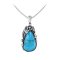 925 Sterling Silver Pendant including chain with Turquoise