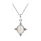 925 Sterling Silver Pendant with Rainbow Moonstone