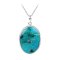 925 Sterling Silver Pendant with Oval Turquoise