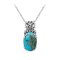 925 Sterling Silver Flower with Turquoise