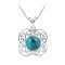 925 Sterling Silver Pendant with Blue Turquoise
