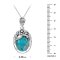 925 Sterling Silver Flower Pendant with Turquoise