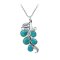 925 Sterling Silver Leaf Pendant with Turquoise