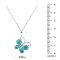 925 Sterling Silver Butterfly Pendant with Blue Turquoise