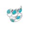 925 Sterling Silver Leaf Ring with Turquoise