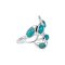 925 Sterling Silver Leaf Ring with Turquoise