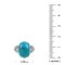 925 Sterling Silver Flower Ring with Turquoise