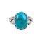 925 Sterling Silver Flower Ring with Turquoise