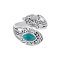 925 Sterling Silver Bypass Ring with Turquoise
