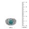 925 Sterling Silver Leaf Ring with Turquoise